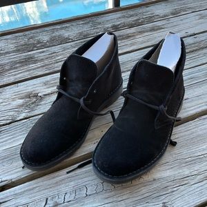 Clarks Bushacre 2 Black suede desert boot, chukka, size 8.5 D